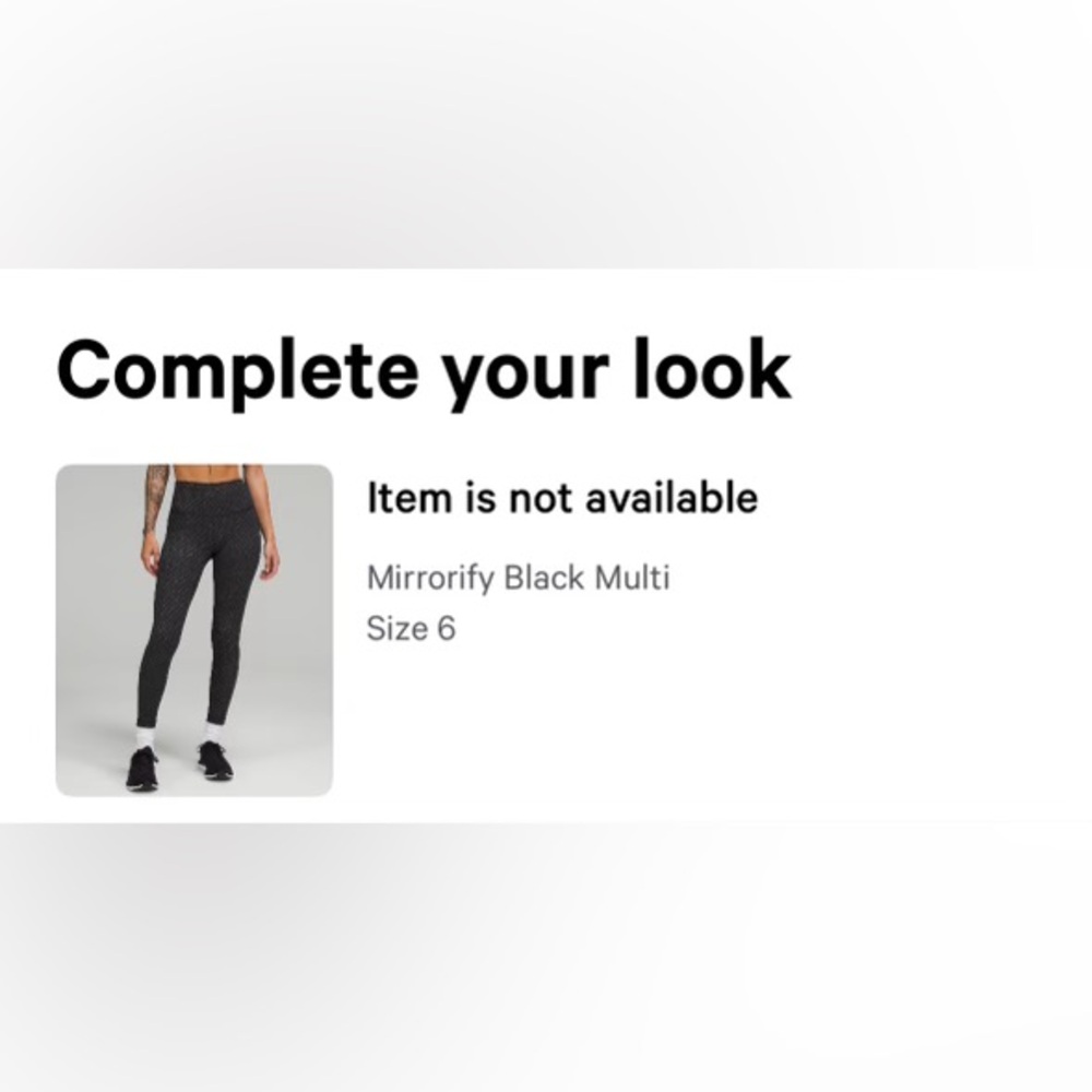 Lululemon Mirrorify leggings size 6. Black with gray lululemon print all over.
